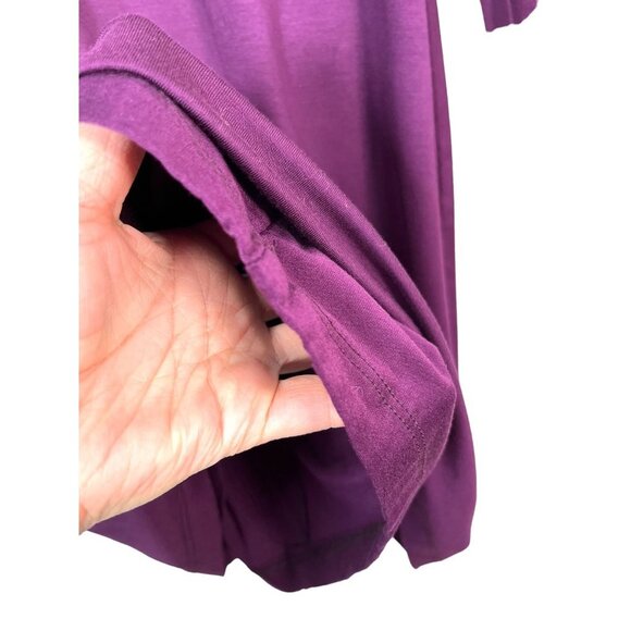 Trina‎ Turk Jersey Tunic length dress stretchy purple sz L - Picture 9 of 10